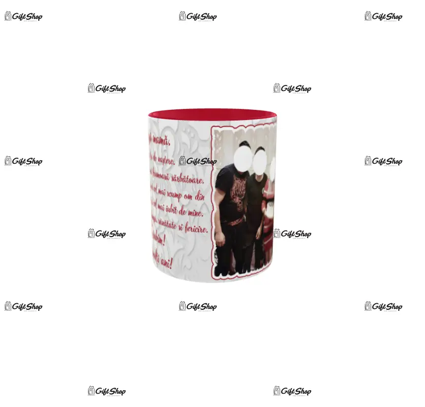 Draga mama este ziua ta de nastere, cana din ceramica, 330ml, personalizata cu 1 poza si text model 3366